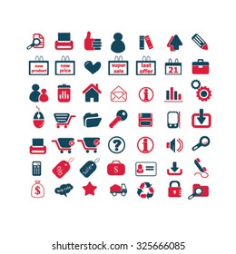 comercio electrónico, iconos de compras