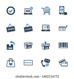 E-commerce & Shopping Icons - Blue Series - Set 3