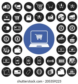 e-commerce and shopping icons set