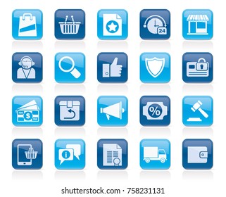 E-commerce and shopping icons - vector icon set