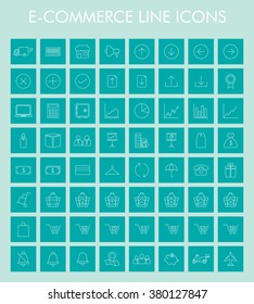 E-commerce & Shopping Line Icons Set. Eps-10.
