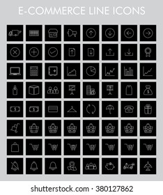 E-commerce & Shopping Line Icons Set. Eps-10.