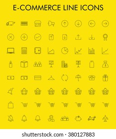 E-commerce & Shopping Line Icons Set. Eps-10.