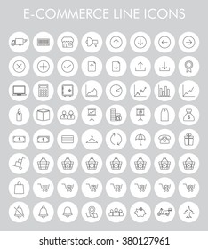 E-commerce & Shopping Line Icons Set. Eps-10.