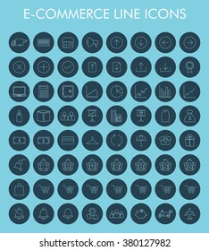 E-commerce & Shopping Line Icons Set. Eps-10.