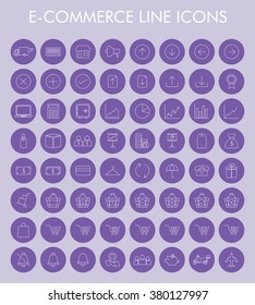 E-commerce & Shopping Line Icons Set. Eps-10.