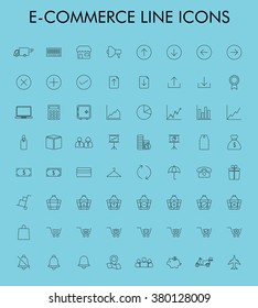 E-commerce & Shopping Line Icons Set. Eps-10.