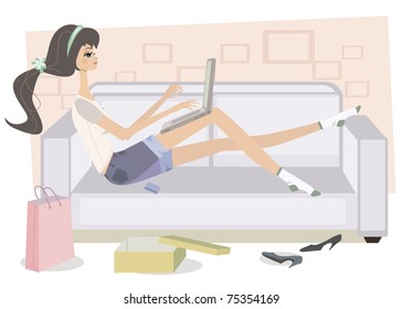 E-commerce. Shopping online