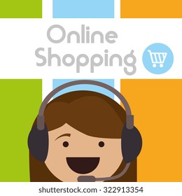 e-commerce shopping online design, vector illustration eps10 graphic 
