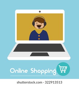 e-commerce shopping online design, vector illustration eps10 graphic 