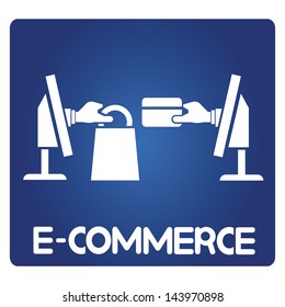 e-commerce, shopping and payment online concept, vector