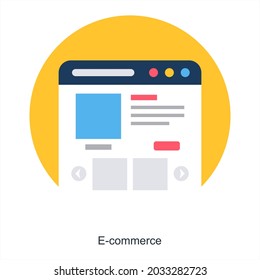 E-commerce or Shopping Site Icon Concept