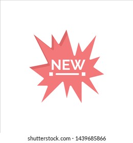 Ecommerce, Shopping, Tag, New  Flat Color Icon. Vector icon banner Template