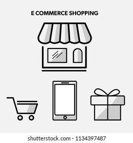 E-commerce and shopping vector icon
