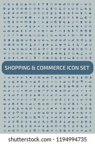 E-commerce and shopping vector icon set