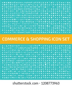 E-commerce and shopping vector icon set design