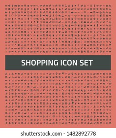 E-commerce and shopping vector icon set