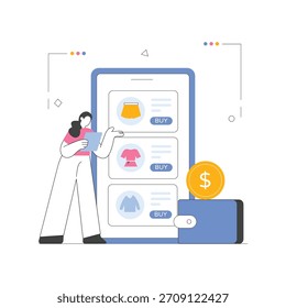 E-commerce Shopping Vector Illustration EPS 10 File