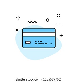 E-commerce and shopping web icons in line style. Mobile Shop, Digital marketing, Bank Card, Gifts. Vector illustration