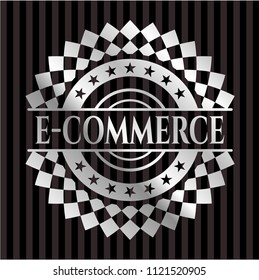 e-commerce silver shiny badge