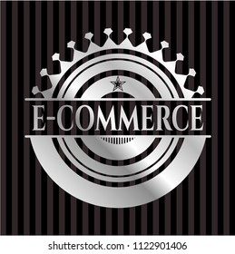 e-commerce silvery shiny badge