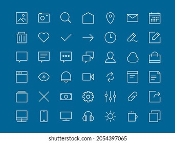 E-commerce simple icon set in vector