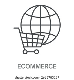 Ecommerce Simple Style Design Outline Symbol Illustration
