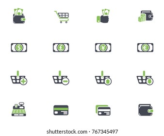 e-commerce simple vector icons in two colors