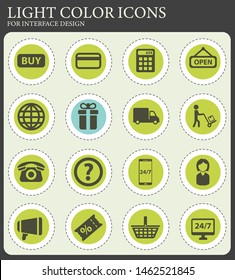 E-commerce simply symbol for web icons and user interface