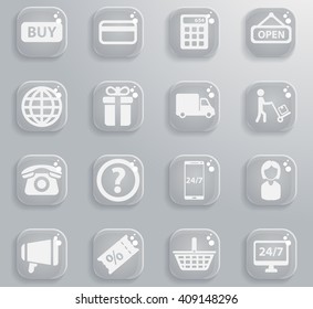 E-commerce simply symbol for web icons and user interface