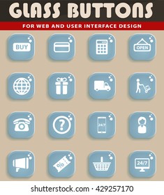 E-commerce simply symbol for web icons and user interface