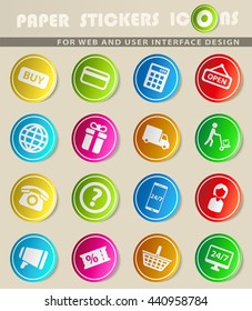 E-commerce simply symbol for web icons and user interface
