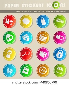 E-commerce simply symbol for web icons and user interface