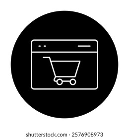 E-commerce Site Icon. Online Shopping and Digital Marketplace Illustration for Business.