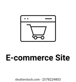 E-commerce Site Icon. Online Shopping and Digital Marketplace Illustration for Business.