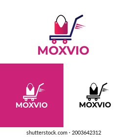 E-commerce site logo -M e-commerce logo template