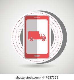 e-commerce from smartphone isolated icon design, vector illustration  graphic 