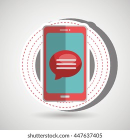 e-commerce from smartphone isolated icon design, vector illustration  graphic 