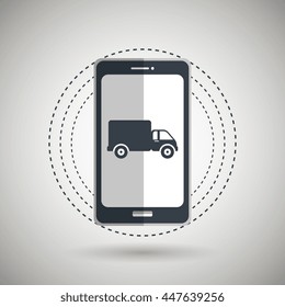e-commerce from smartphone isolated icon design, vector illustration  graphic 