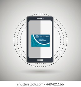 e-commerce from smartphone isolated icon design, vector illustration  graphic 