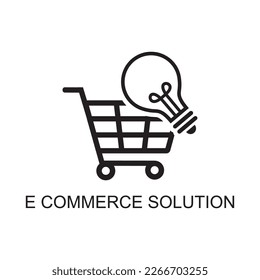 icono de solución de ecommerce , icono de negocio