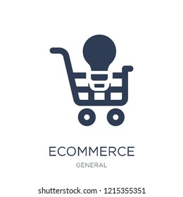 ecommerce solutions icon. Trendy flat vector ecommerce solutions icon on white background from general collection, vector illustration can be use for web and mobile, eps10