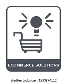 ecommerce solutions icon vector on white background, ecommerce solutions trendy filled icons from General collection, ecommerce solutions simple element illustration