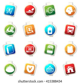 E-commerce stickers label icon set for web sites