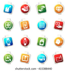 E-commerce stickers label icon set for web sites