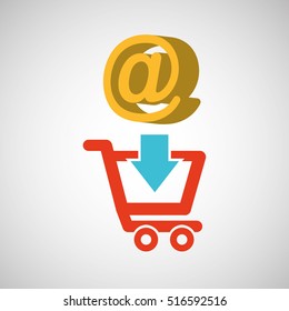 e-commerce store digital mail marketing vector illustration eps 10