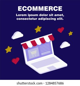 E-commerce store and shop banner ad