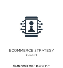 Ecommerce strategy icon vector. Trendy flat ecommerce strategy icon from general collection isolated on white background. Vector illustration can be used for web and mobile graphic design, logo, eps10