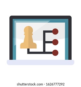 eCommerce Strategy isolated flat color icon