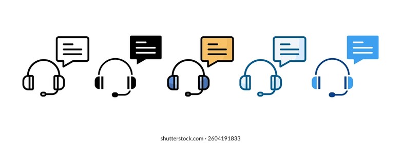 E-Commerce Support Icon Set Multiple Style Collection